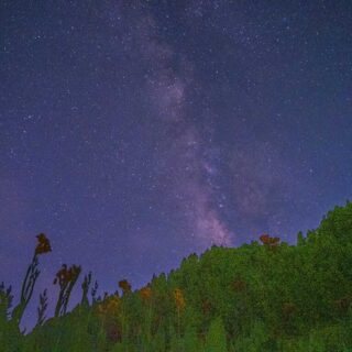 里山から見た天の川