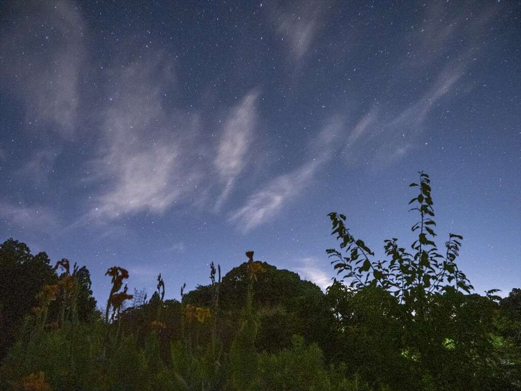 里山の星と雲